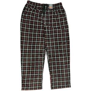 St John's Bay Large Pajama Pants Mens Black Plaid Microfleece Flannel PJ Bottoms